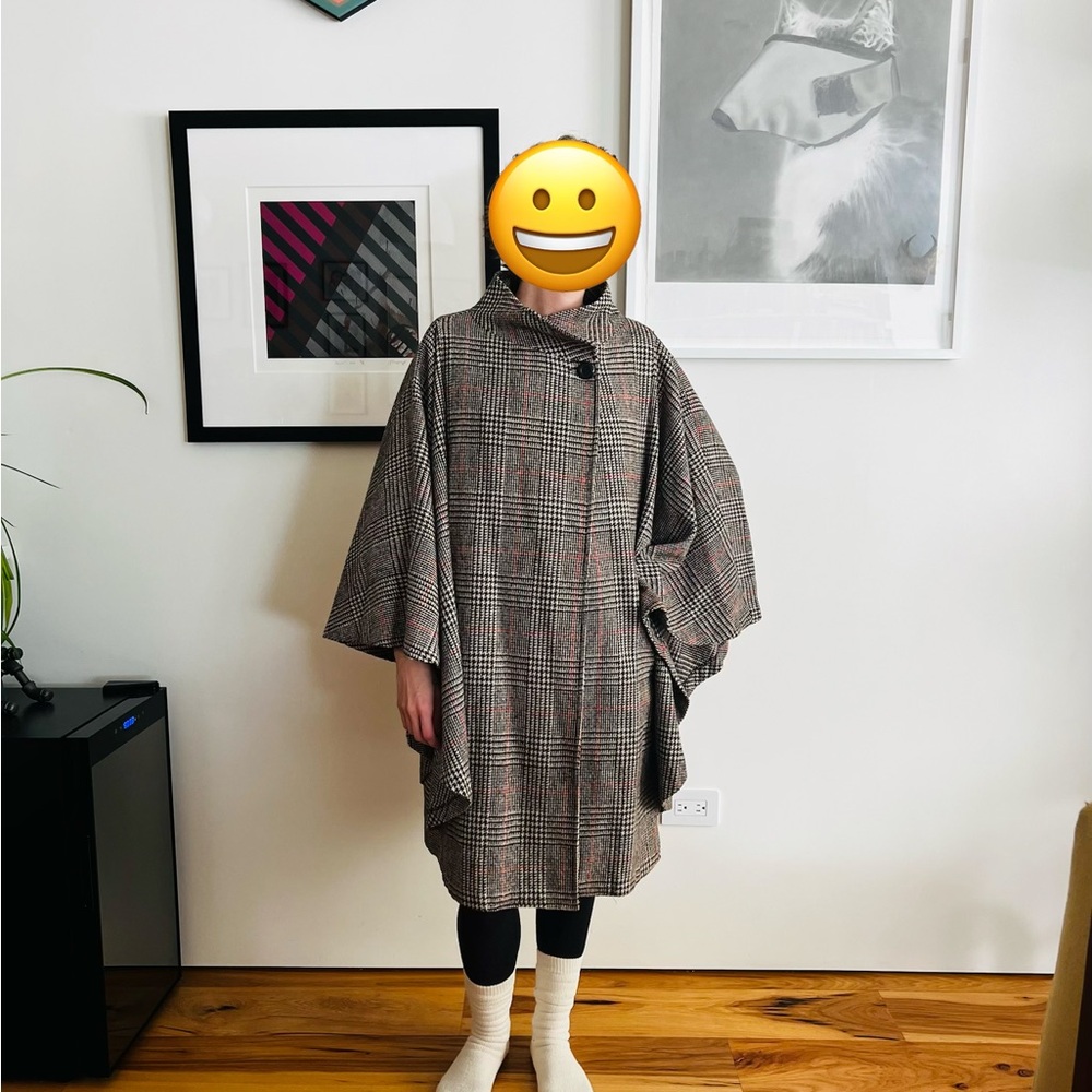 Plaid Cape Coat